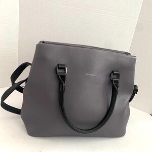 Pixie Mood Tote Handbag grey lavender vegan leather